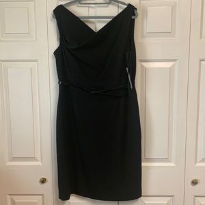 Size 14 Antonio Melani Black Dress with belt.